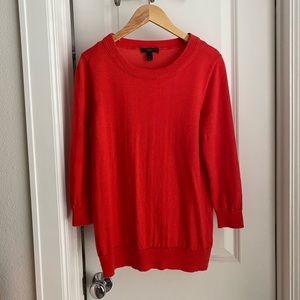 Jcrew bright red Tippi sweater, 100% merino wool